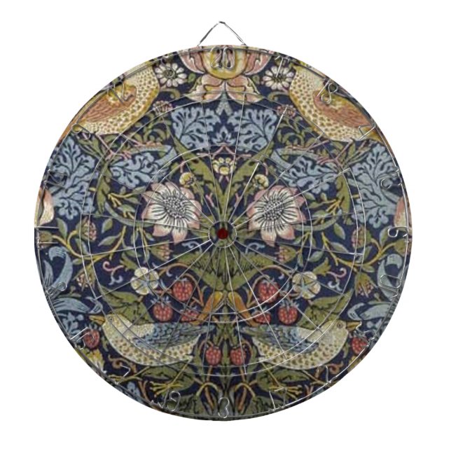 William Morris Strawberry Thief Design 1883 Dart Board (Front)