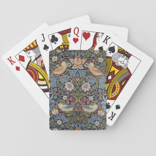 William Morris Strawberry Thief Design 1883 Poker Cards