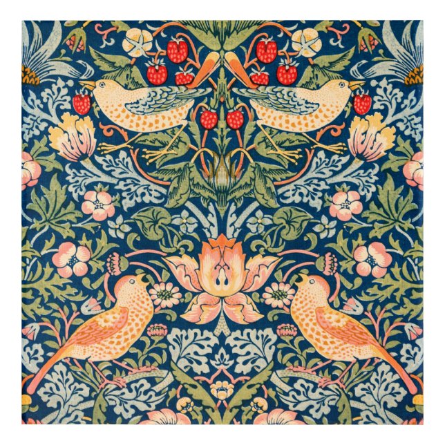 William Morris Strawberry Thief Design Acrylic Print (Front)