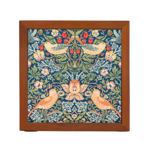 William Morris Strawberry Thief Design Desk Organizer