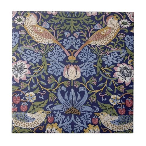 William Morris Strawberry Thief Design Tile