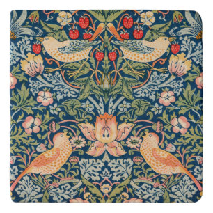William Morris Strawberry Thief Design Trivet
