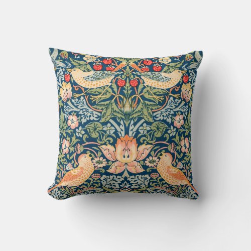 William Morris Strawberry Thief fabric pillow