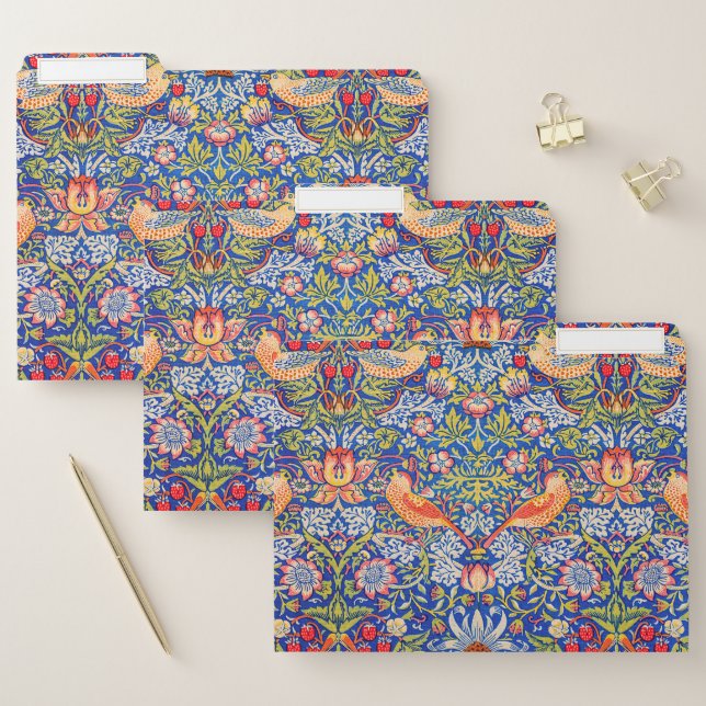 William Morris Strawberry thief famous painting  File Folder (Set)