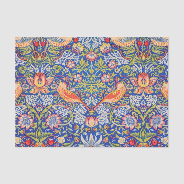 William Morris Strawberry thief famous painting Tissue Paper (Front)