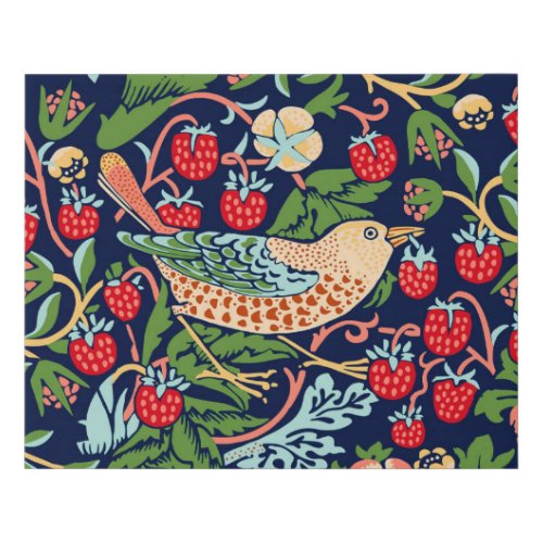 William Morris Strawberry Thief Faux Canvas Print