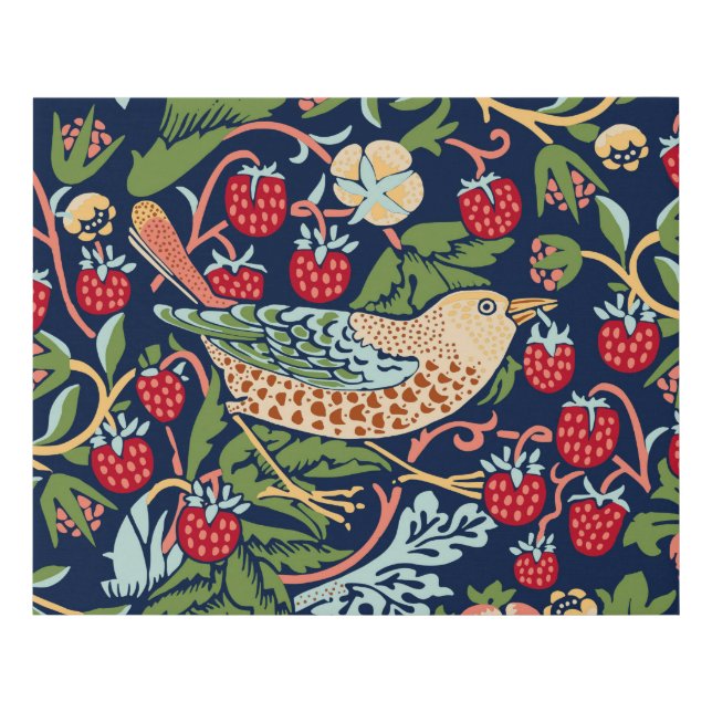 William Morris Strawberry Thief Faux Canvas Print (Front)