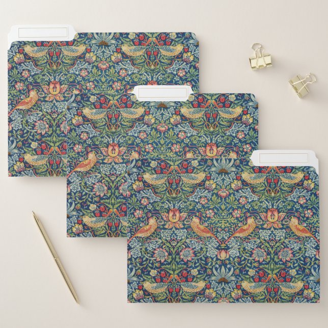 William Morris - Strawberry Thief File Folder (Set)