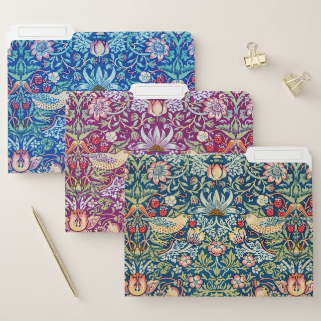 William Morris, Strawberry Thief File Folder (Set)