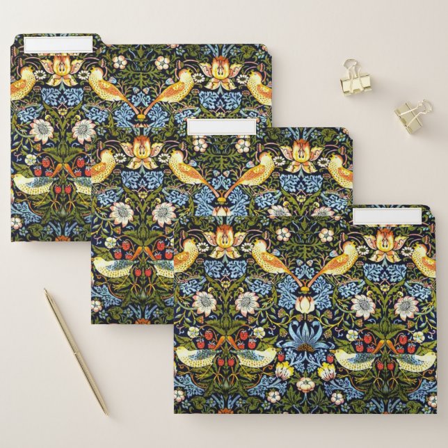William Morris, Strawberry Thief File Folder (Set)