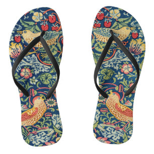 William Morris - Strawberry Thief Flip Flops