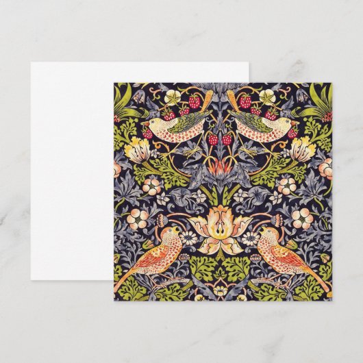 William Morris Strawberry Thief Floral Art Nouveau (Front/Back)