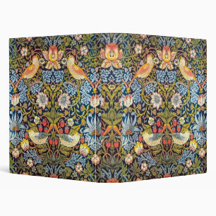 William Morris Strawberry Thief Floral Art Nouveau 3 Ring Binder