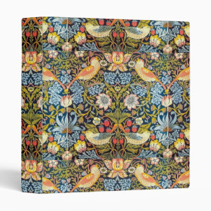 William Morris Strawberry Thief Floral Art Nouveau 3 Ring Binder