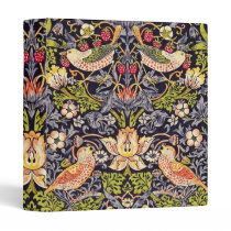 William Morris Strawberry Thief Floral Art Nouveau 3 Ring Binder William Morris Strawberry Thief Floral Art Nouveau 3 Ring Binder