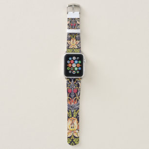William Morris Strawberry Thief Floral Art Nouveau Apple Watch Band