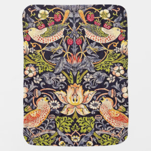 William Morris Strawberry Thief Floral Art Nouveau Baby Blanket
