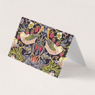 William Morris Strawberry Thief Floral Art Nouveau Business Card
