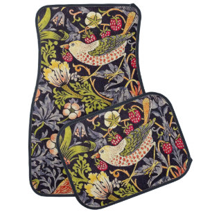 William Morris Strawberry Thief Floral Art Nouveau Car Mat