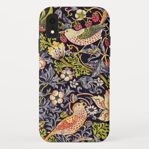 William Morris Strawberry Thief Floral Art Nouveau iPhone XR Case
