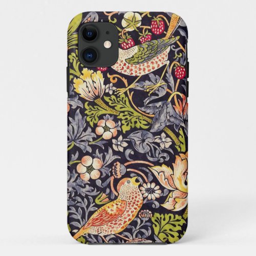 William Morris Strawberry Thief Floral Art Nouveau iPhone 11 Case