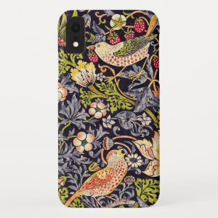 William Morris Strawberry Thief Floral Art Nouveau iPhone XR Case