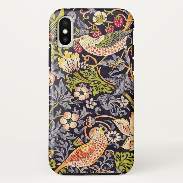 William Morris Strawberry Thief Floral Art Nouveau Case-Mate iPhone Case (Back)