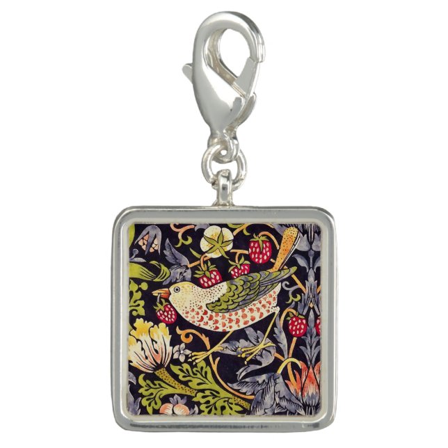 William Morris Strawberry Thief Floral Art Nouveau Charm (Front)