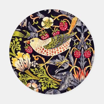 William Morris Strawberry Thief Floral Art Nouveau Coaster Set by artfoxx at Zazzle