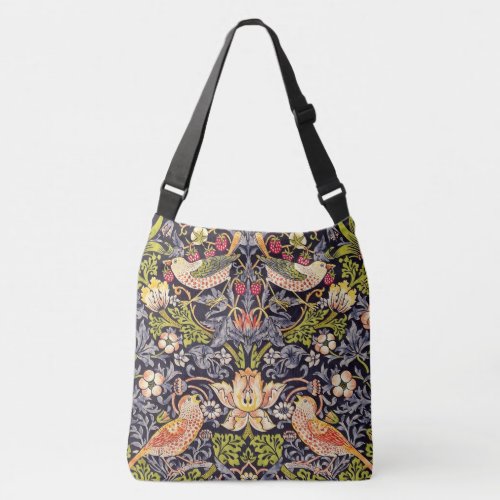 William Morris Strawberry Thief Floral Art Nouveau Crossbody Bag
