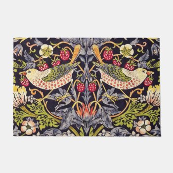 William Morris Strawberry Thief Floral Art Nouveau Doormat by artfoxx at Zazzle