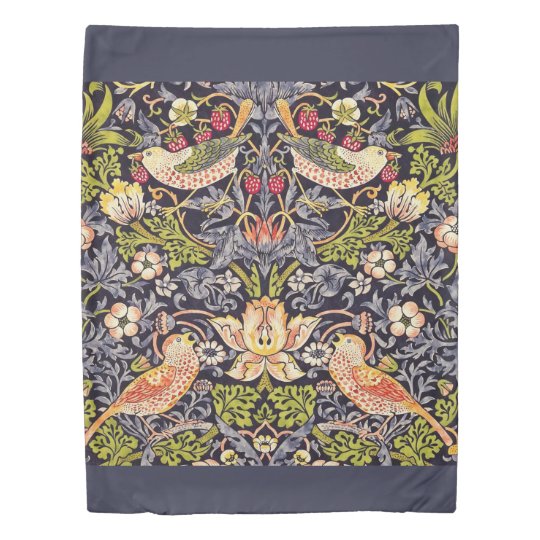 William Morris Strawberry Thief Fl Art Nouveau Duvet Cover William Morris Strawberry Thief Fl Art Nouveau Duvet Cover