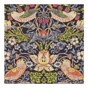 William Morris Strawberry Thief Floral Art Nouveau Faux Canvas Print