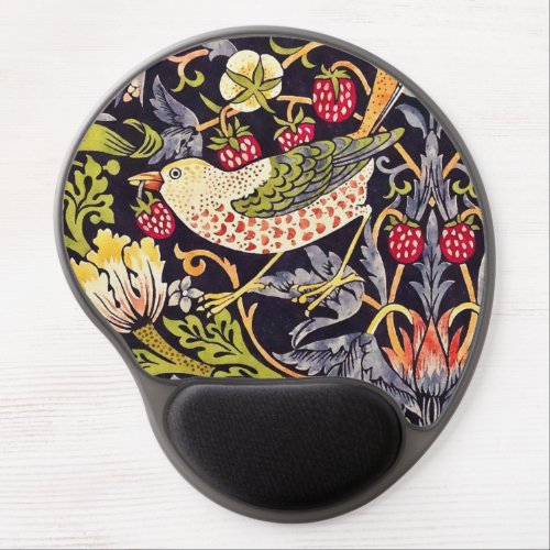 William Morris Strawberry Thief Floral Art Nouveau Gel Mouse Pad