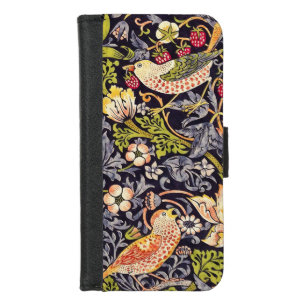 William Morris Strawberry Thief Floral Art Nouveau iPhone 8/7 Wallet Case
