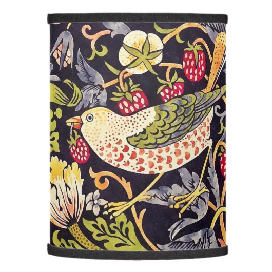 William Morris Strawberry Thief Floral Art Nouveau Lamp Shade (Left)