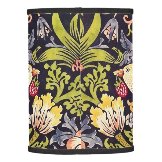 William Morris Strawberry Thief Floral Art Nouveau Lamp Shade (Back)