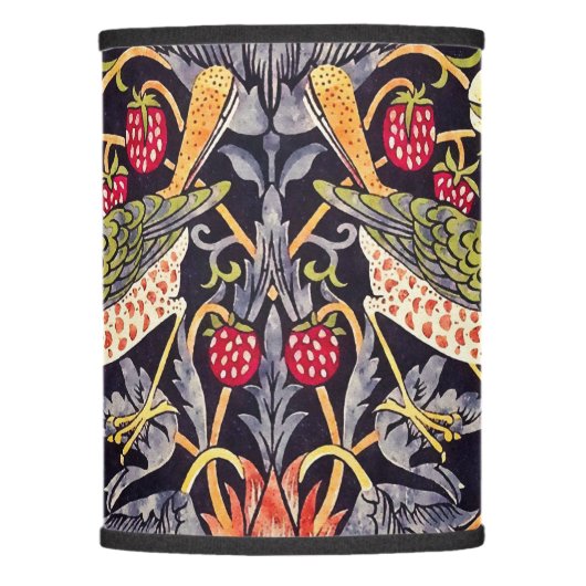 William Morris Strawberry Thief Floral Art Nouveau Lamp Shade (Front)