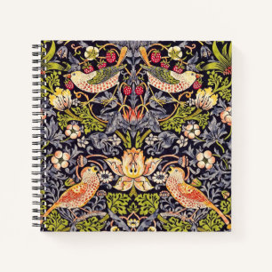 William Morris Strawberry Thief Floral Art Nouveau Notebook