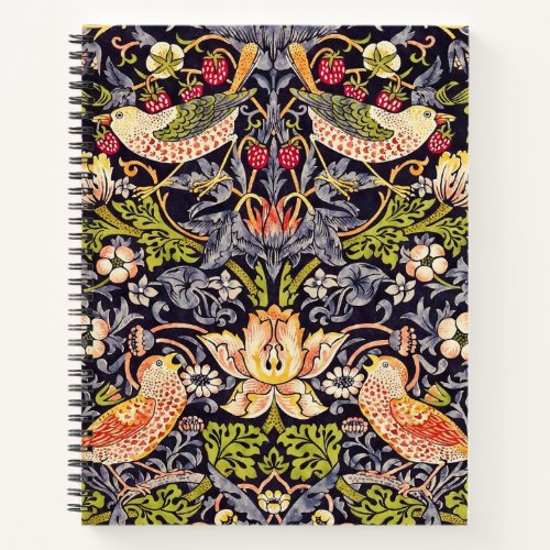 William Morris Strawberry Thief Floral Art Nouveau Notebook
