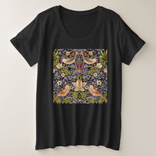 William Morris Strawberry Thief Floral Art Nouveau Plus Size T-Shirt