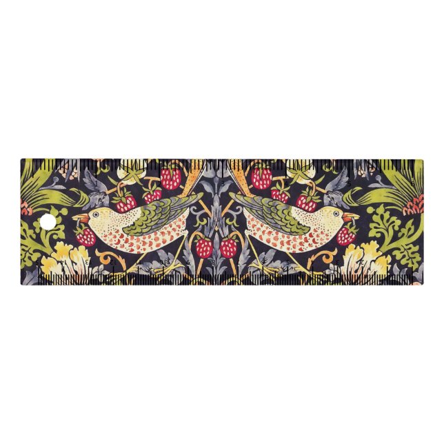 William Morris Strawberry Thief Floral Art Nouveau Ruler (Front)