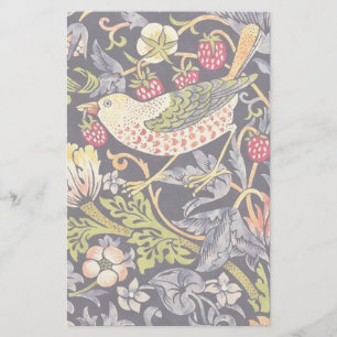 William Morris Strawberry Thief Floral Art Nouveau Stationery