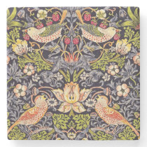 William Morris Strawberry Thief Floral Art Nouveau Stone Coaster William Morris Strawberry Thief Floral Art Nouveau Stone Coaster