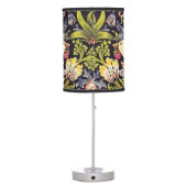 William Morris Strawberry Thief Floral Art Nouveau Table Lamp (Back)