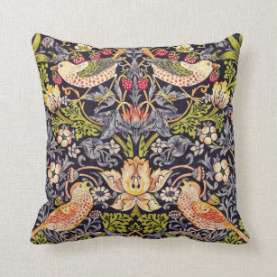 Vintage Revisited Press Tulip-Art Nouveau Design by William Morris Throw Pillow Multicolor 16x16 