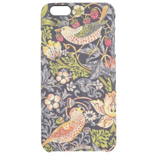 William Morris Strawberry Thief Floral Art Nouveau Clear iPhone 6 Plus Case