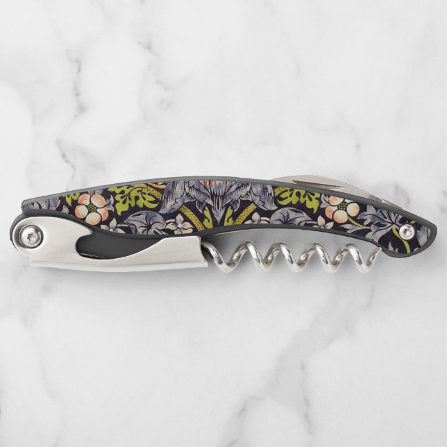 William Morris Strawberry Thief Floral Art Nouveau Waiter's Corkscrew (Front)