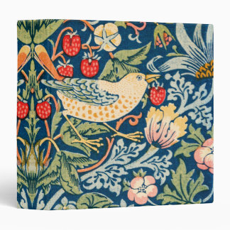 William Morris Strawberry Thief Floral Pattern 3 Ring Binder