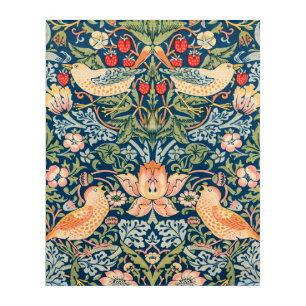 William Morris Strawberry Thief Floral Pattern Acrylic Print